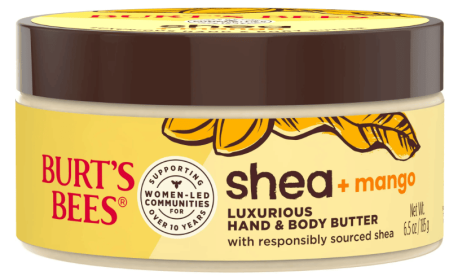 Burt's Bees Shea + Mango Hand Butter and Body Butter, 1-Pack, 6.5 oz.