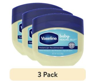 (3 pack) Vaseline Baby Healing Petroleum Jelly Hypoallergenic Unscented Diaper Rash & Sensitive Skin, 13 oz