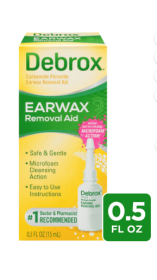 Debrox Ear Wax Removal Drops, Gentle Microfoam Ear Wax Remover, 0.5 fl oz