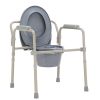 Iron Frame Folding Toilet Seat Beige White AL