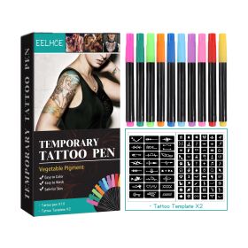 EELHOE Temporary Tattoo Pen Set Face, Arm, Body Multi Color Painting DIY Makeup Graffiti Decoration Tattoo Pen EELHOE Temporary Tattoo Pen Set Fa (Option: 3PCS)